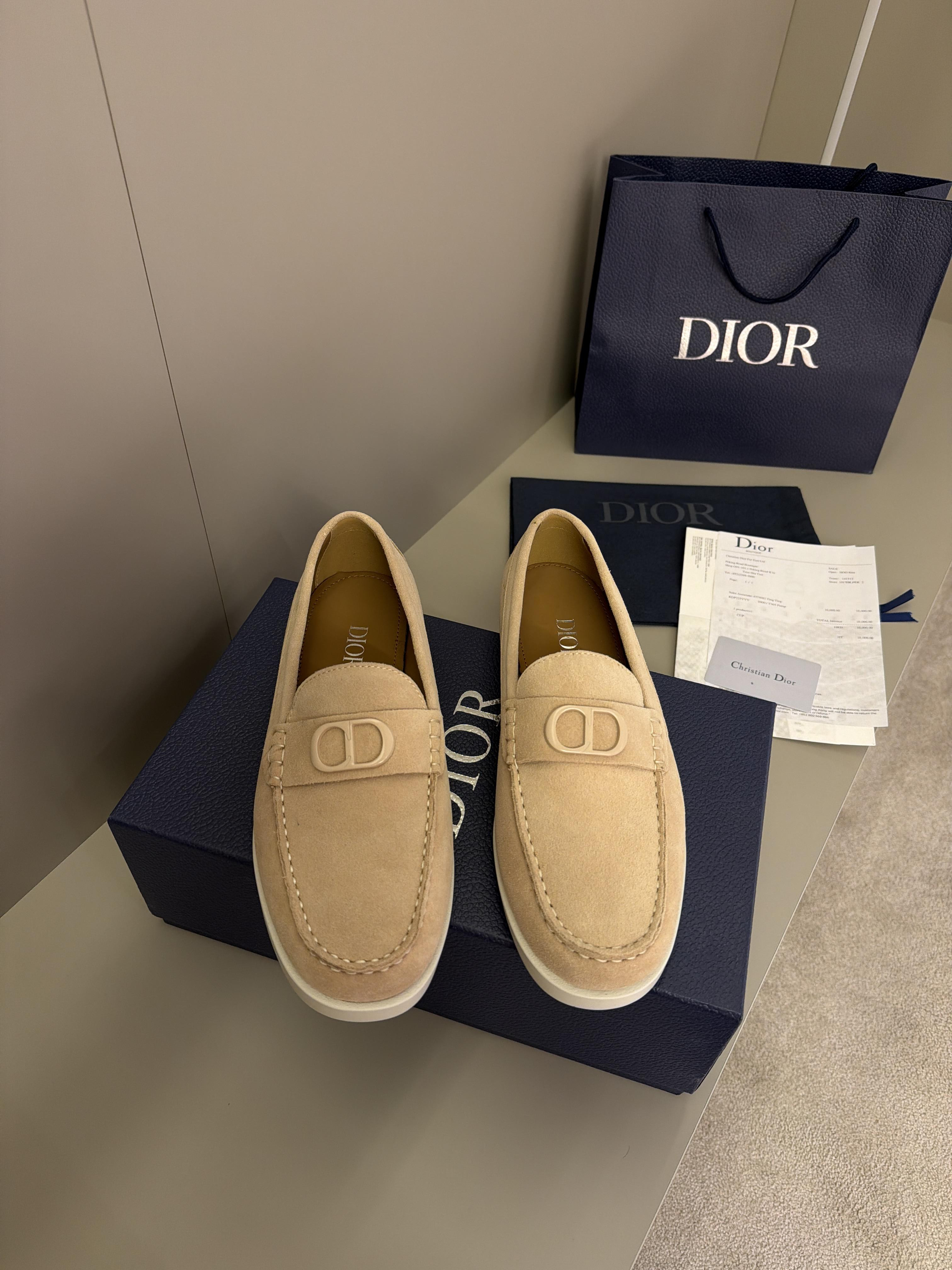 Dior Granville Loafer Beige Suede (kod50)