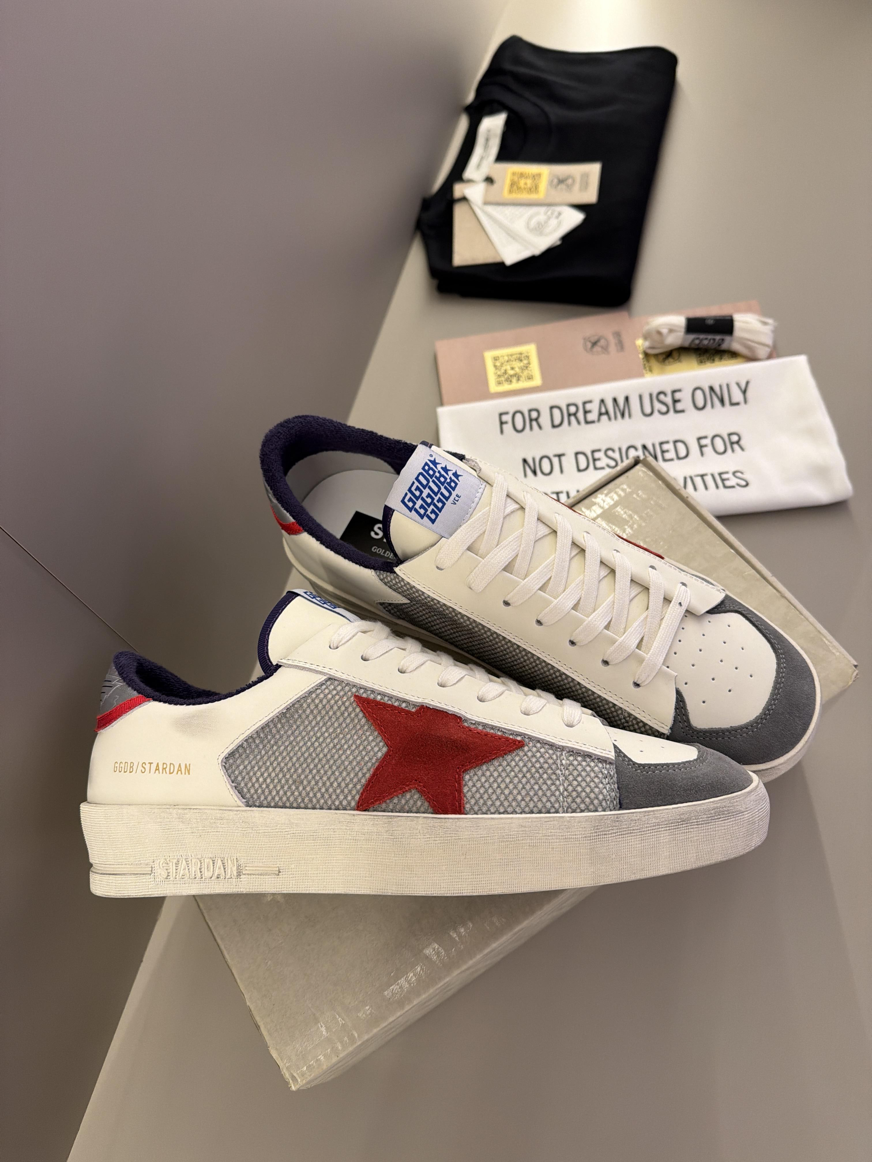 Golden Goose Stardan Beyaz Erkek Deri Sneaker-222