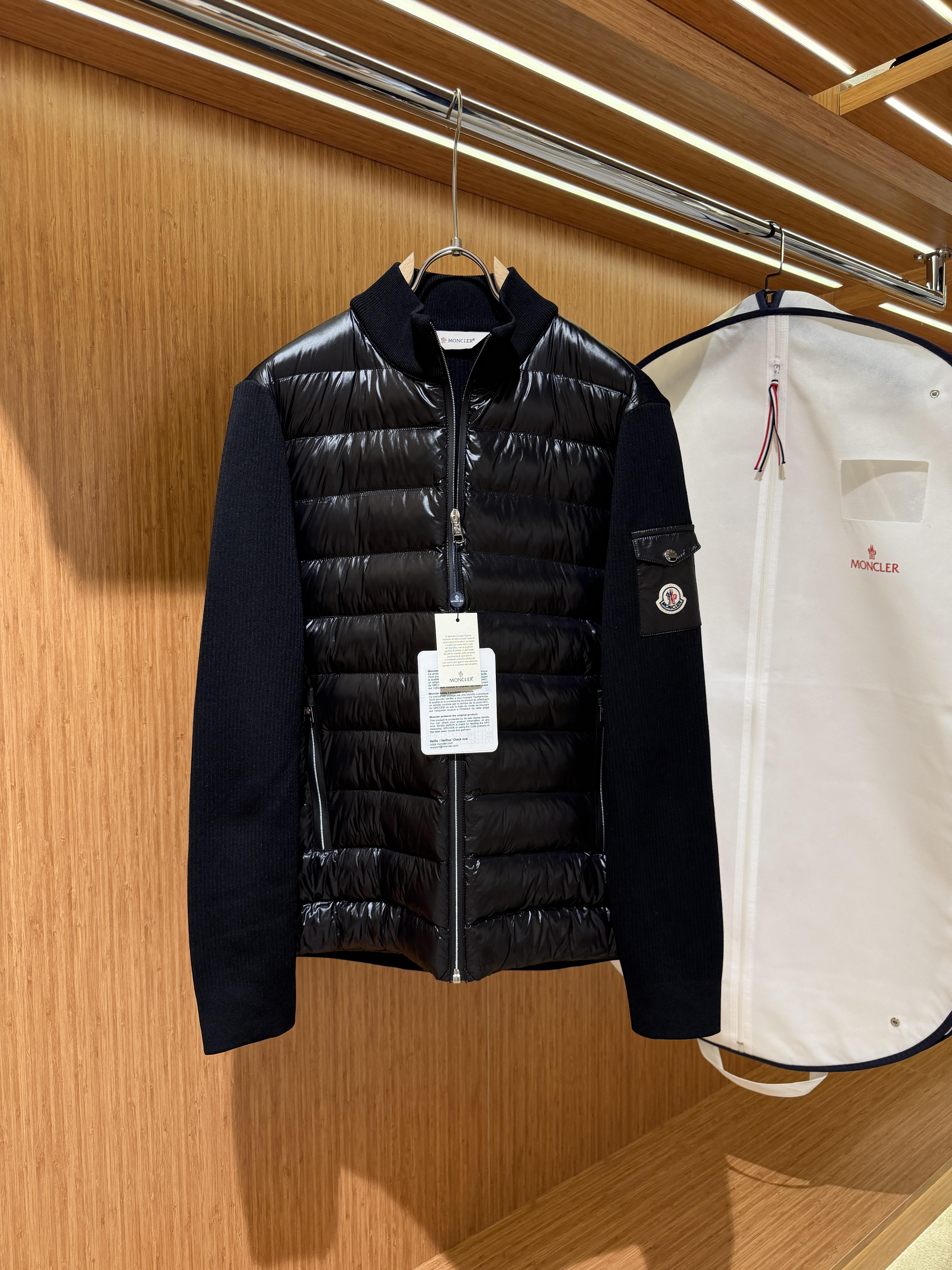 Moncler Zip-Up Cardigan Parlak