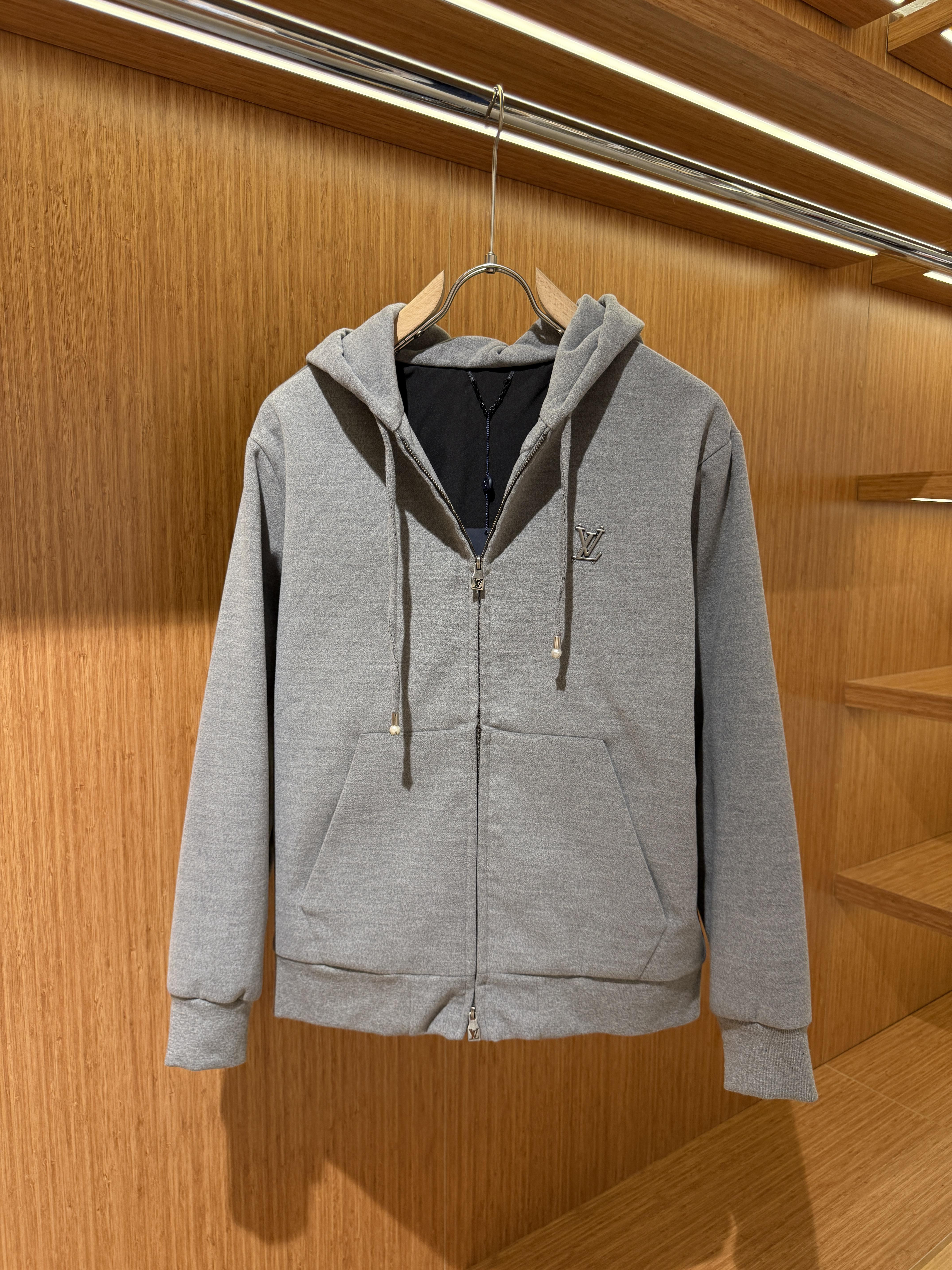 Louıs Vuıtton %100 kaşmir fermuarlı hoodie G