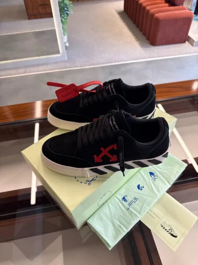 OFF- WHİTE Vulc Low Black Red Arrow