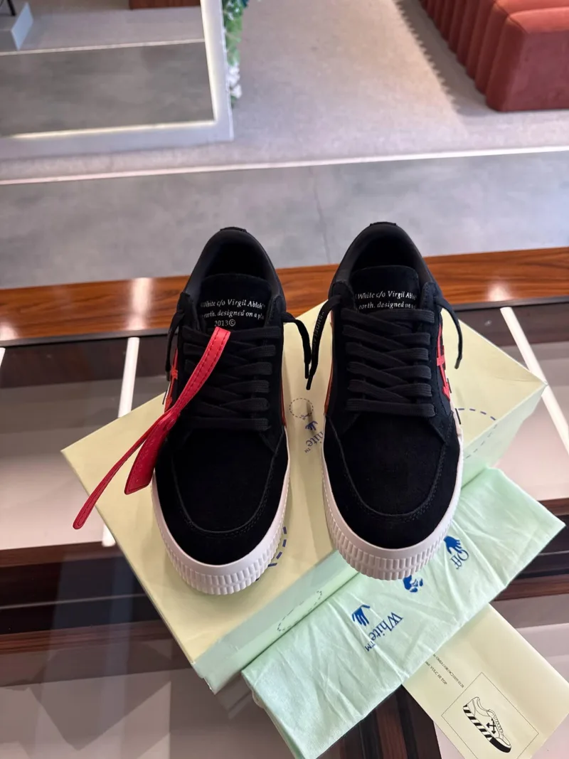 OFF- WHİTE Vulc Low Black Red Arrow