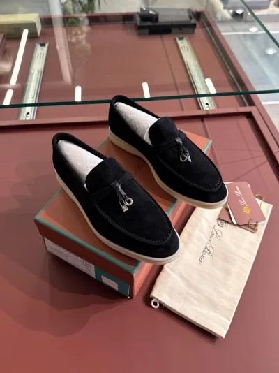 Loro Piana Siyah Loafer