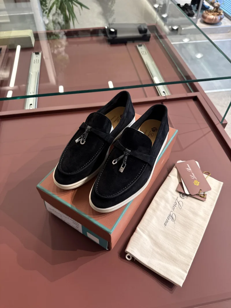 Loro Piana Siyah Loafer