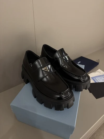 Prada Brushed leather Monolith MEN