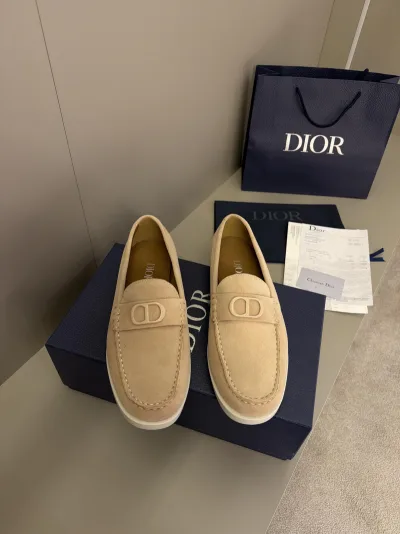 Dior Granville Loafer Beige Suede (kod50)
