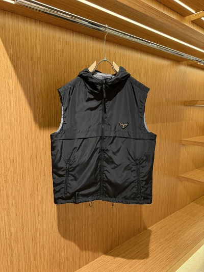 Prada Hooded Vest Black