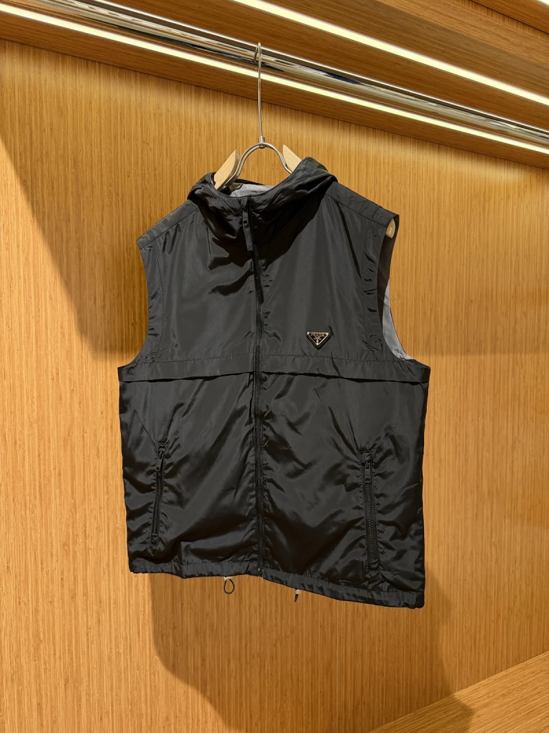 Prada Hooded Vest Black