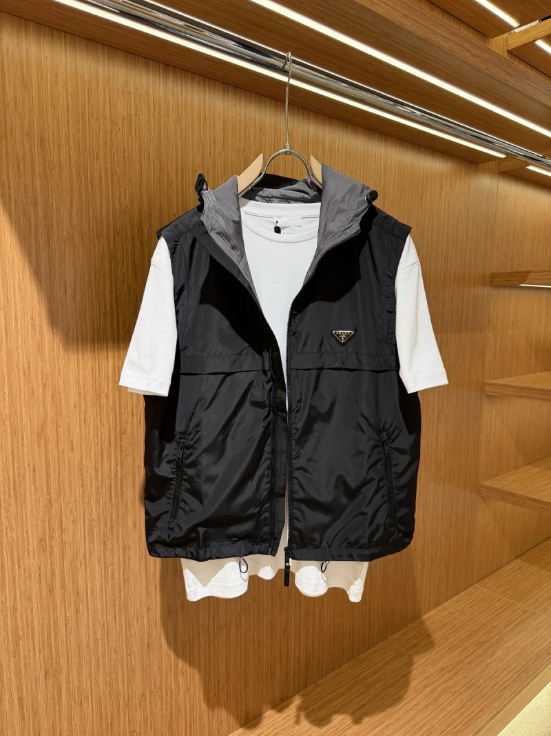 Prada Hooded Vest Black