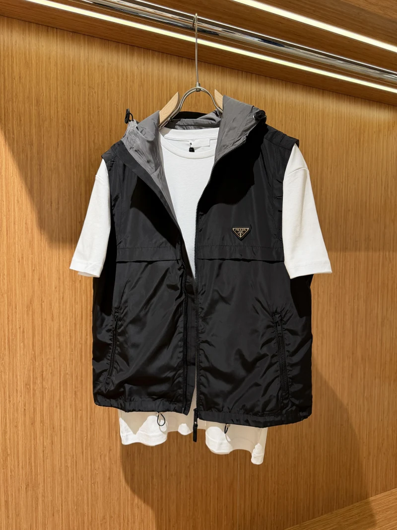 Prada Hooded Vest Black