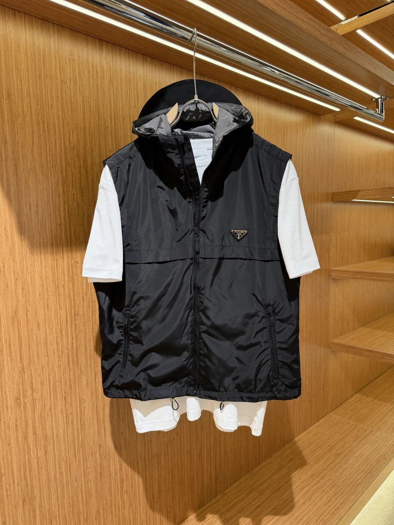 Prada Hooded Vest Black