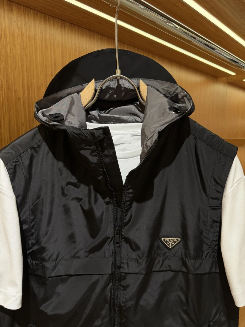 Prada Hooded Vest Black