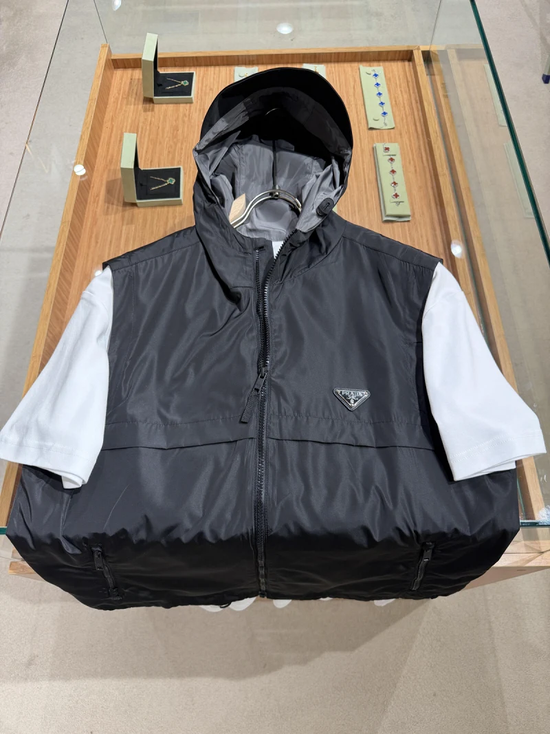 Prada Hooded Vest Black