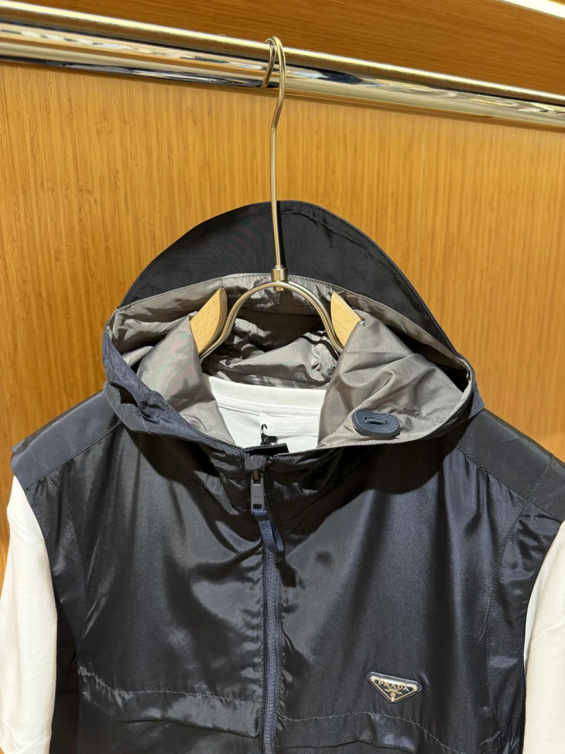 Prada Hooded Vest Navy