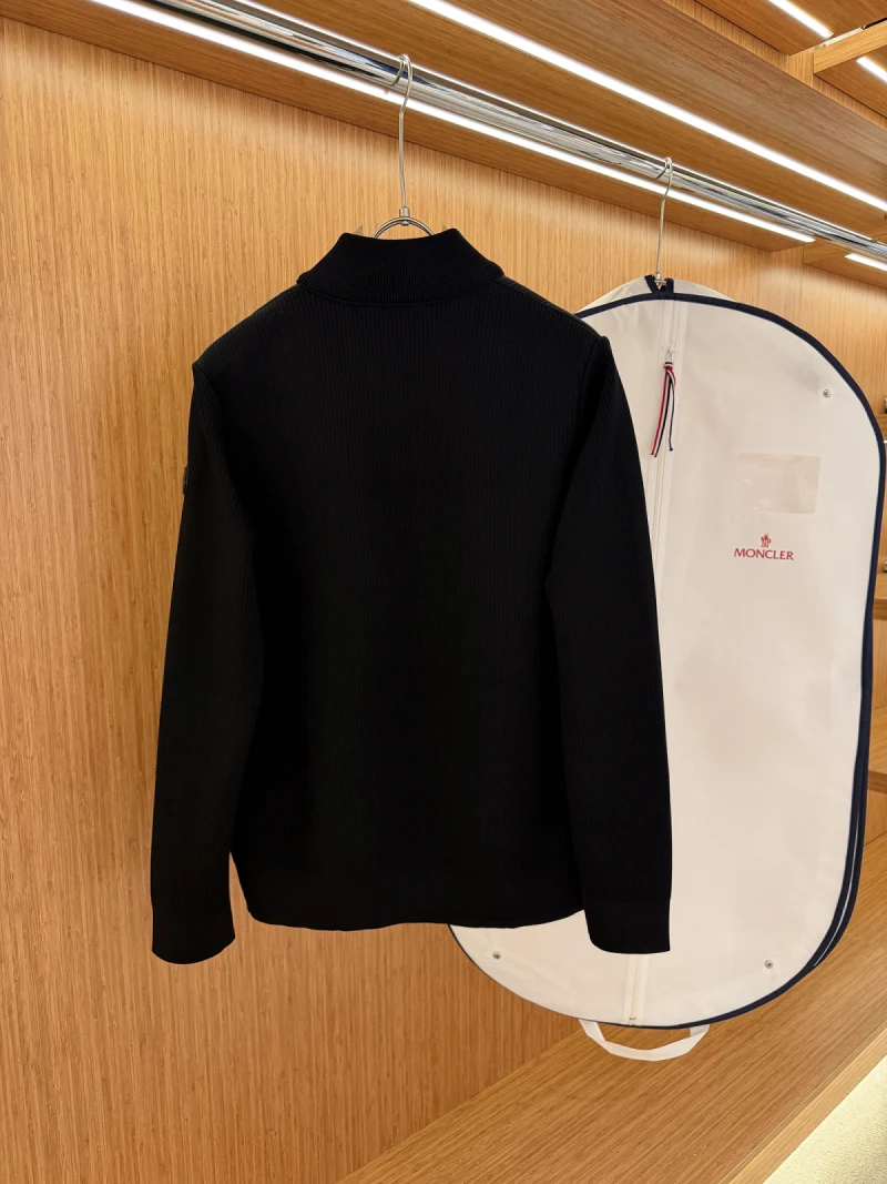 Padded Crêpe Cotton Zip-Up Cardigan 1