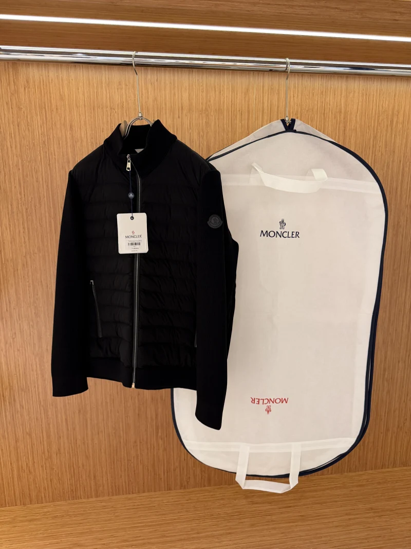 Padded Crêpe Cotton Zip-Up Cardigan 1