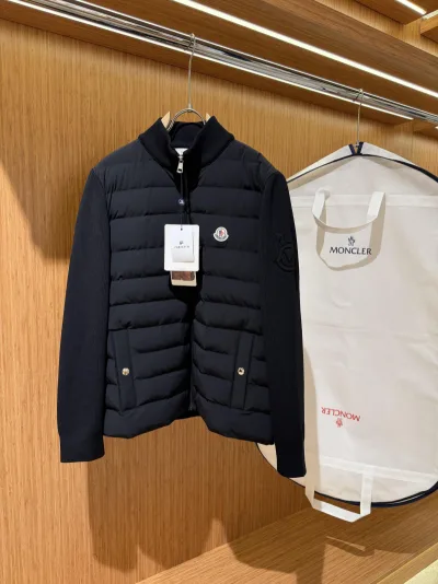 Padded Crêpe Cotton Zip-Up Cardigan 5