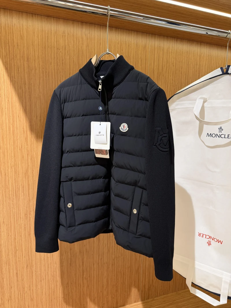 Padded Crêpe Cotton Zip-Up Cardigan 5