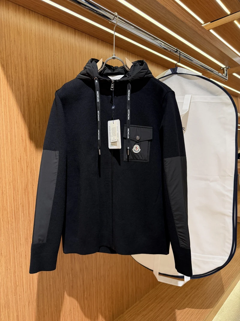 Moncler Steel Knit Hooded Black
