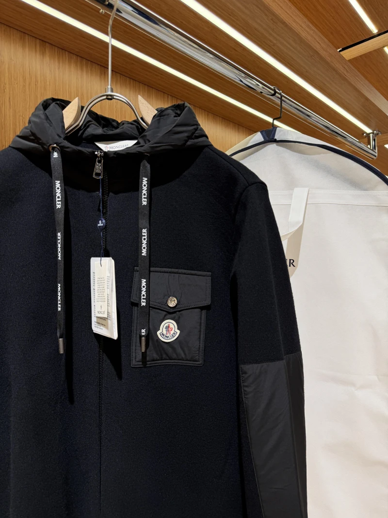 Moncler Steel Knit Hooded Black