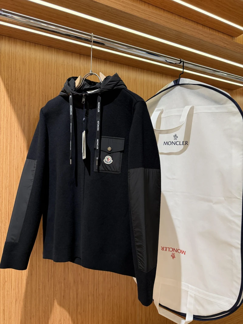 Moncler Steel Knit Hooded Black