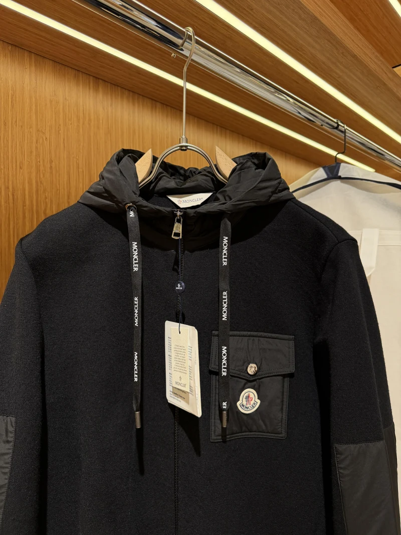 Moncler Steel Knit Hooded Black