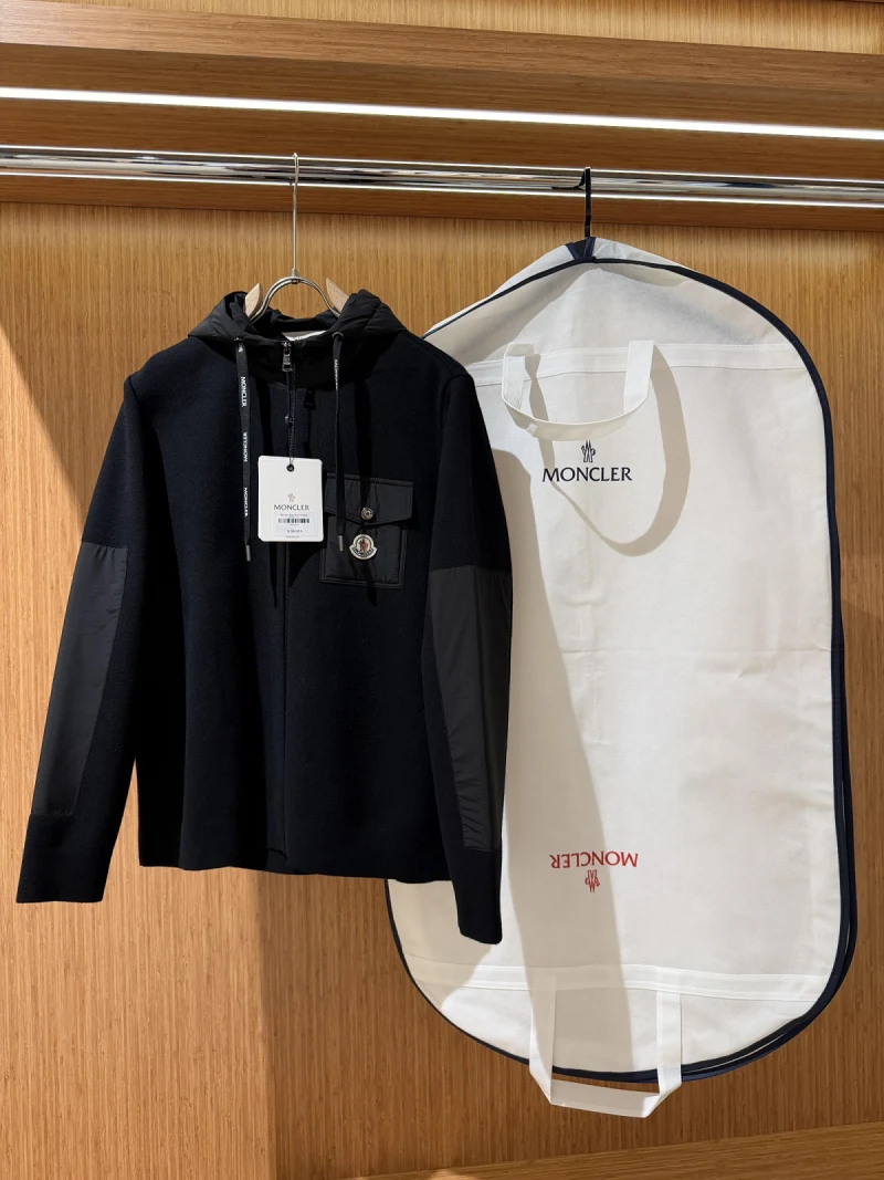 Moncler Steel Knit Hooded Black