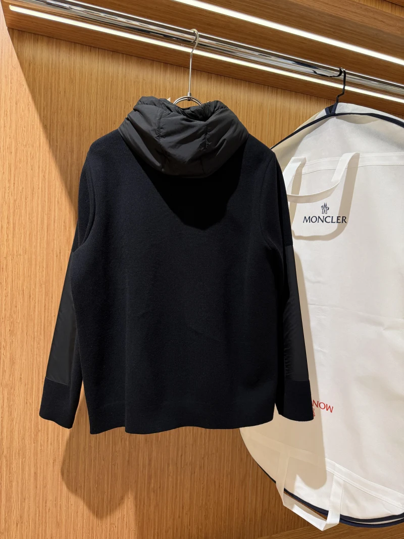 Moncler Steel Knit Hooded Black