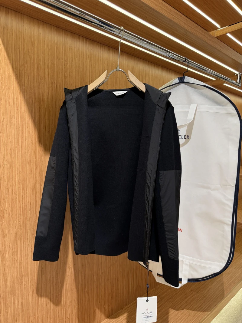 Moncler Steel Knit Hooded Black