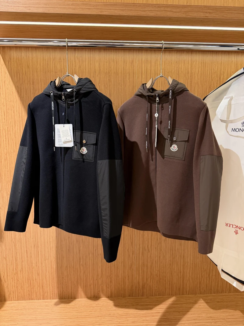Moncler Steel Knit Hooded Black