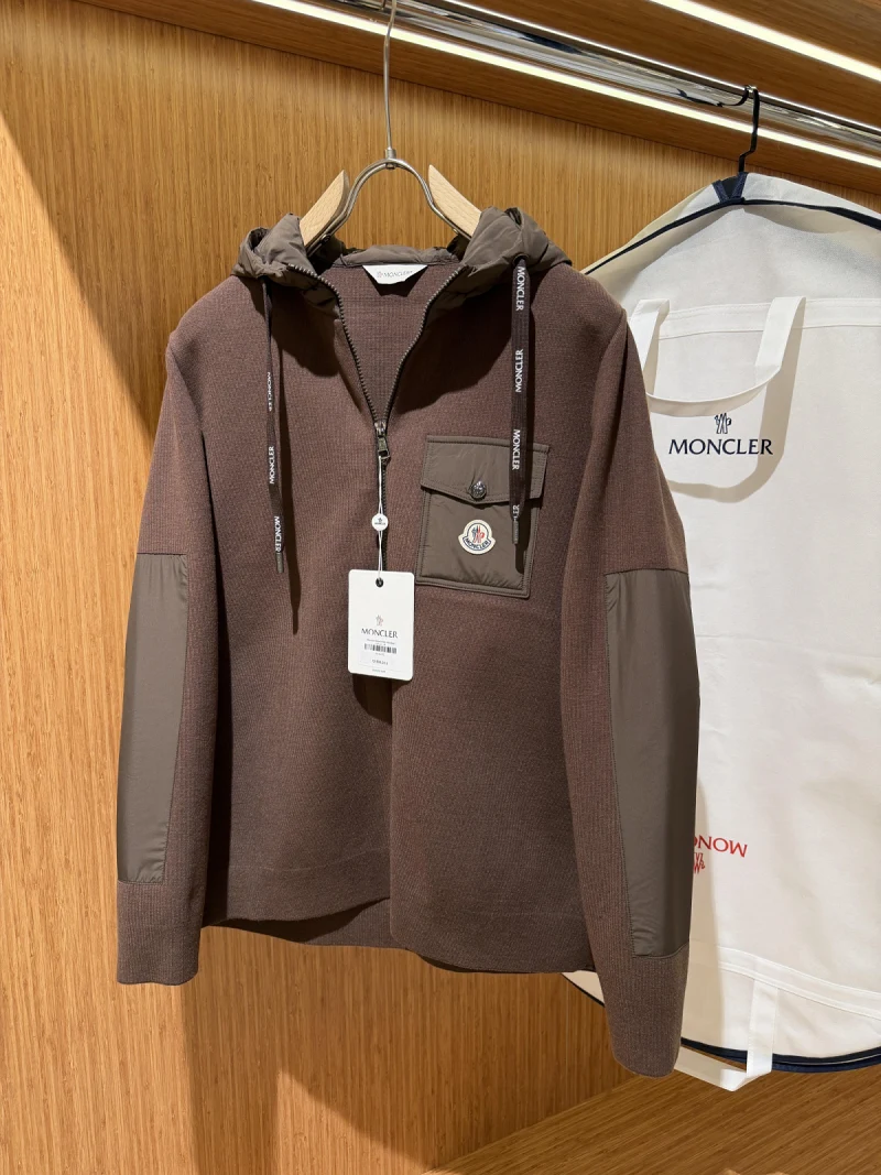 Moncler Steel Knit Hooded Jacket