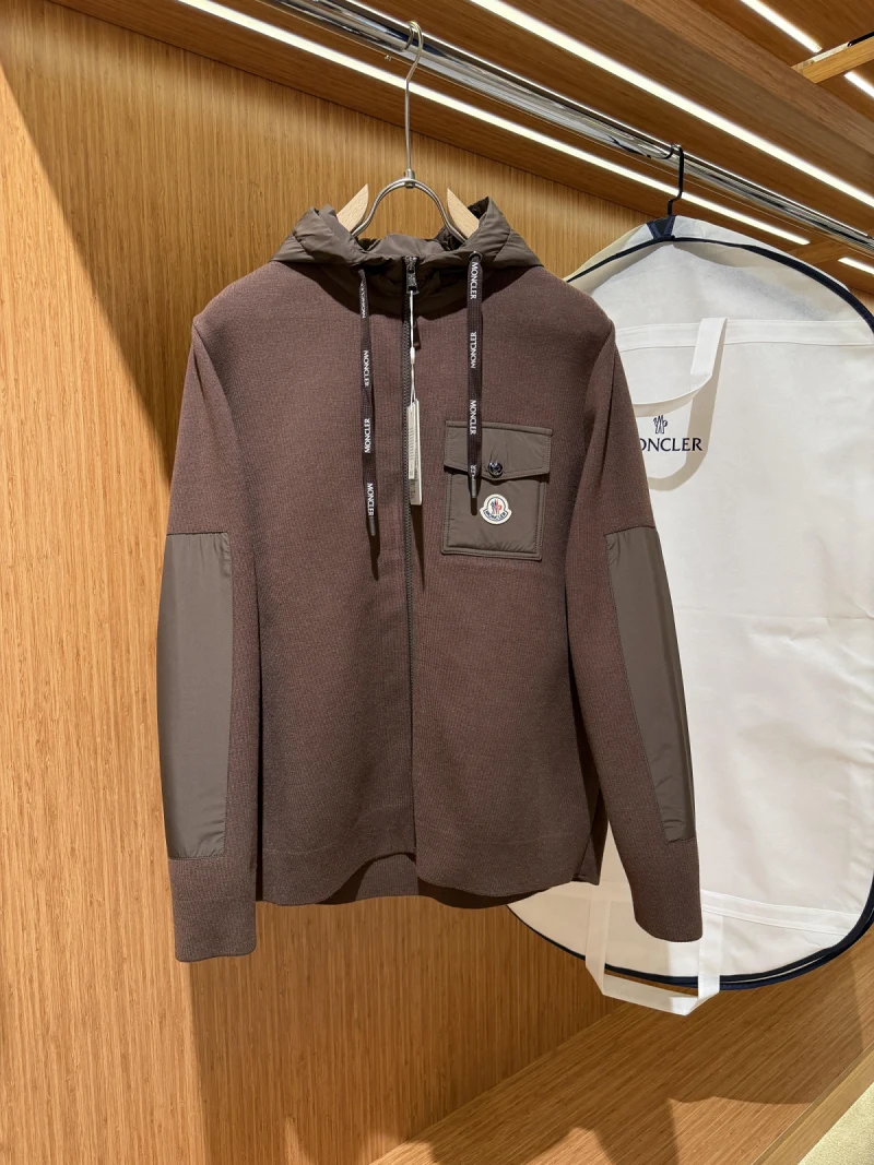 Moncler Steel Knit Hooded Jacket