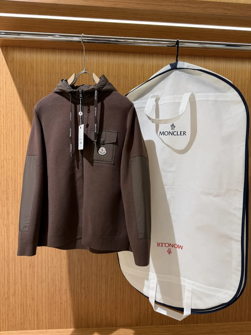 Moncler Steel Knit Hooded Jacket