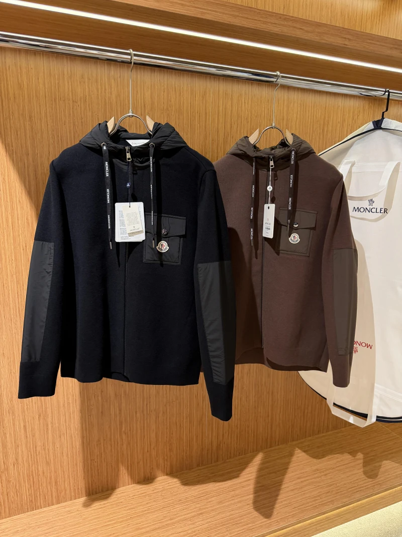 Moncler Steel Knit Hooded Jacket