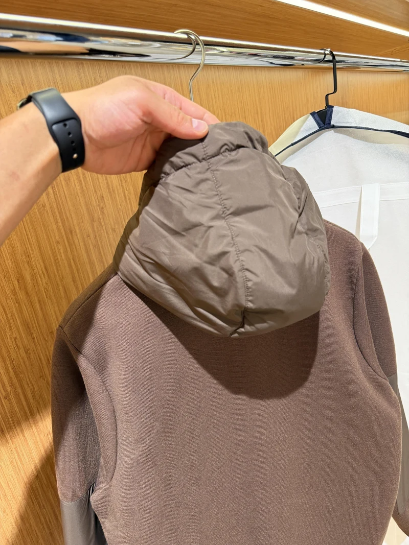 Moncler Steel Knit Hooded Jacket