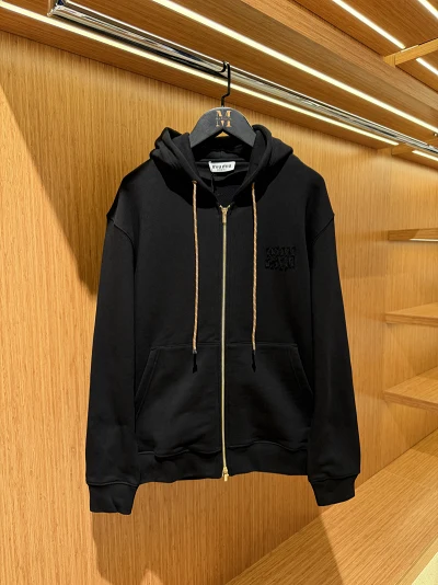 Miu Miu Pamuklu Polar Sweatshirt Black