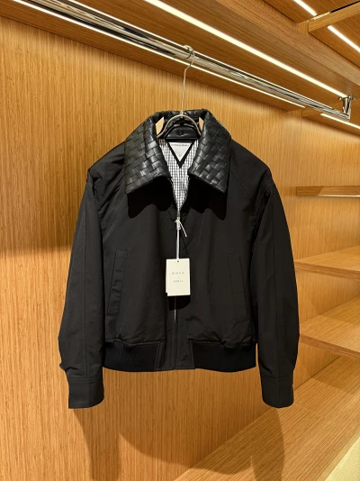 Bottega Veneta Siyah Bomber Ceket