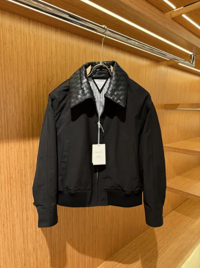 Bottega Veneta Siyah Bomber Ceket