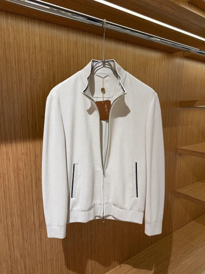Loro Piana Fermuarlı Hırka Krem