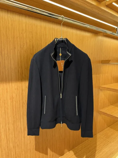 Loro Piana Fermuarlı Hırka Dark Blue