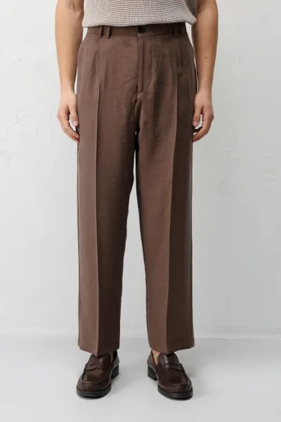 Lyocell Relaxed Fit Pileli Erkek Pantolon