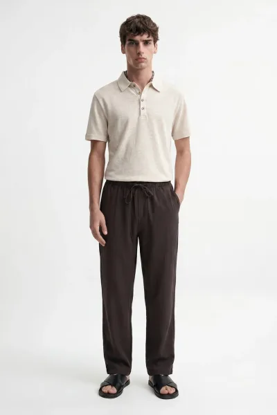 Düğmeli Polo Yaka Erkek T-Shirt