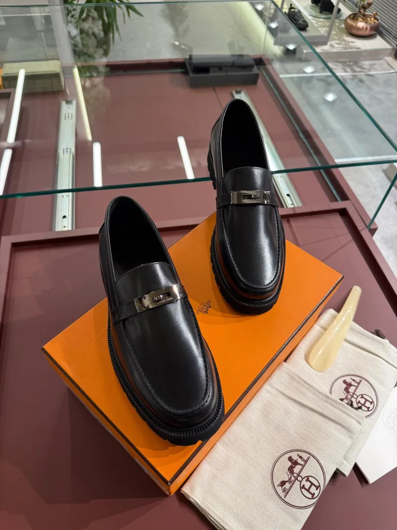 Hermes deri loafer