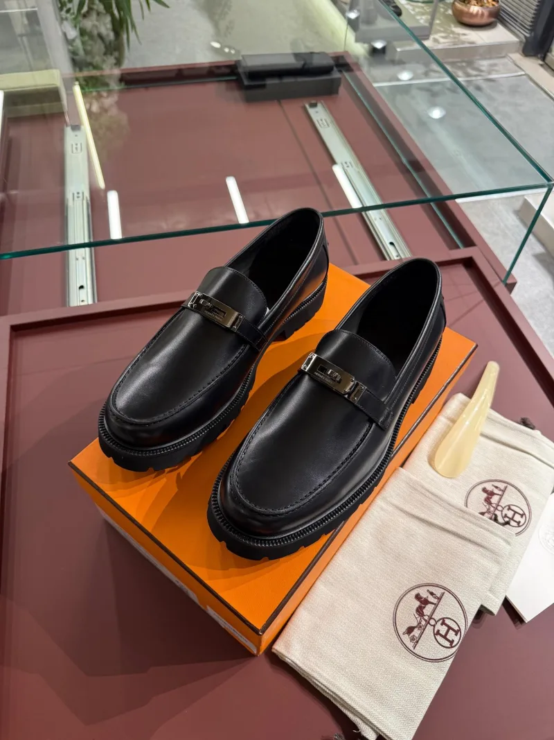 Hermes deri loafer