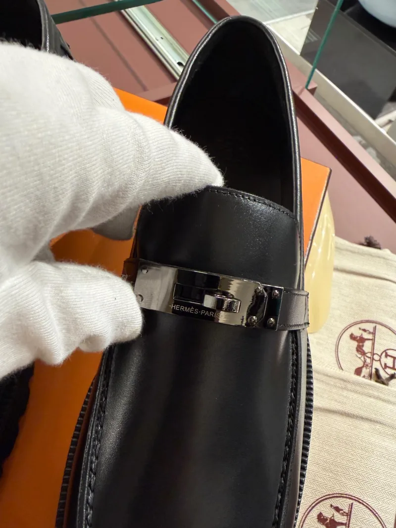Hermes deri loafer