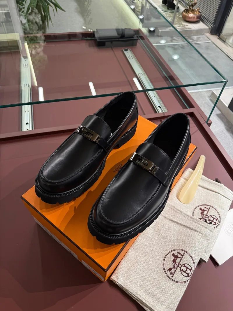 Hermes deri loafer