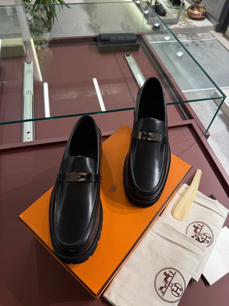 Hermes deri loafer