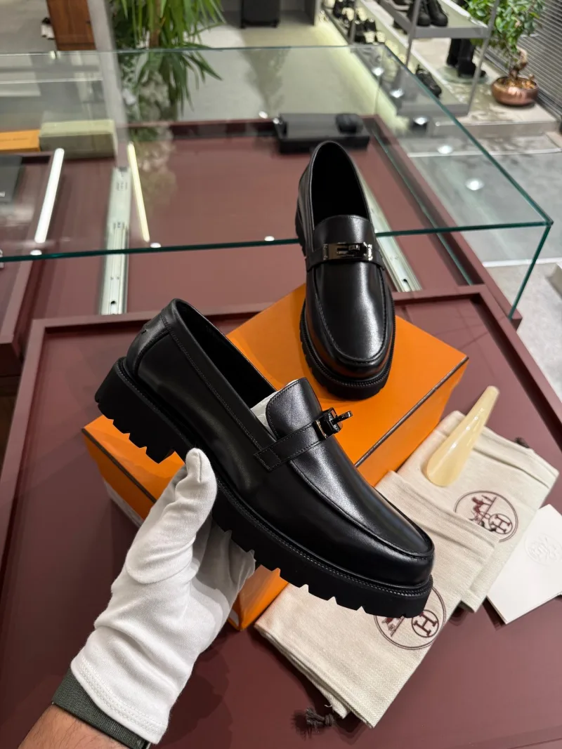 Hermes deri loafer