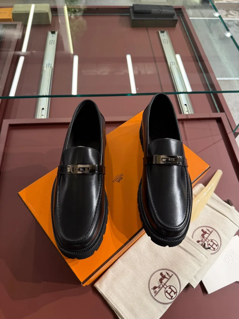 Hermes deri loafer
