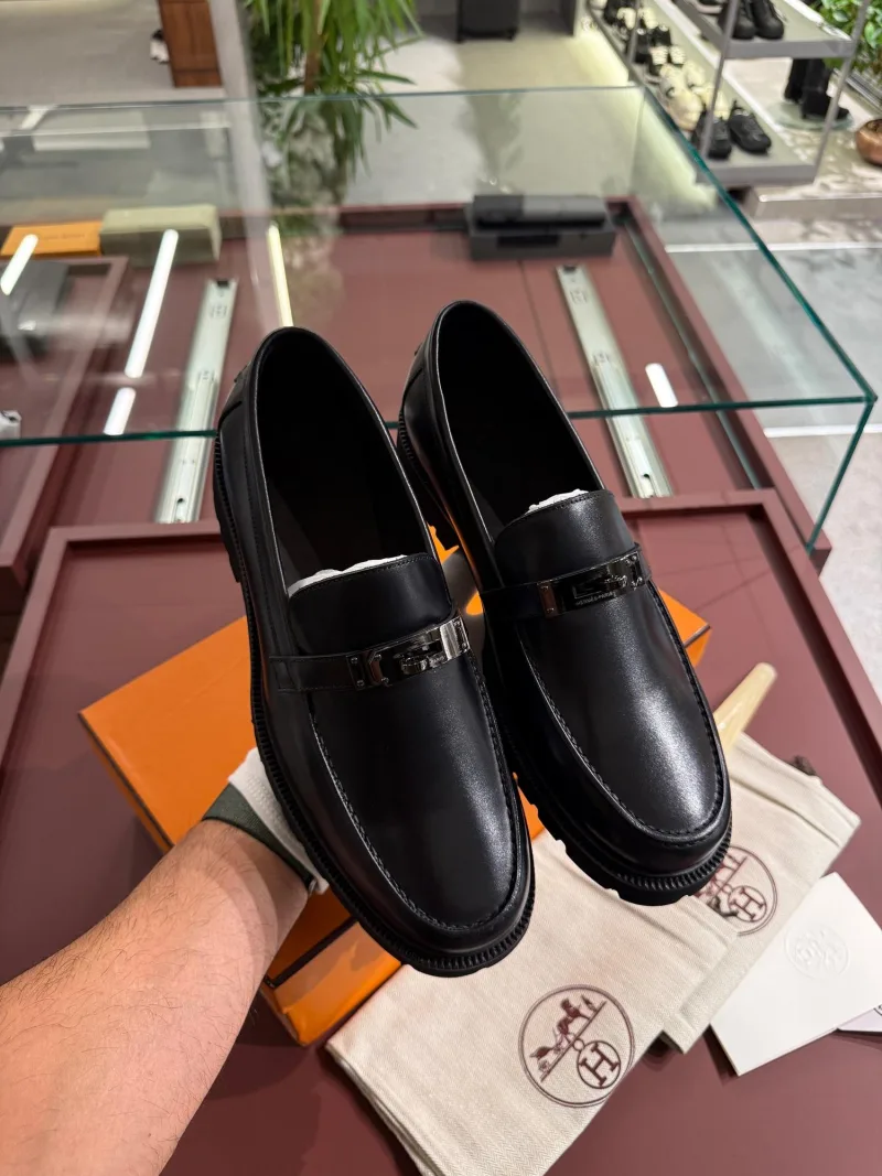 Hermes deri loafer